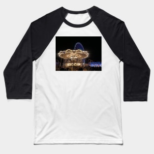 Ferris wheel and merry go round Winter Wonderland Baseball T-Shirt